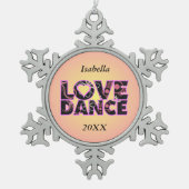 Love Dance Tin Sneeuwvlok Ornament (Voorkant)