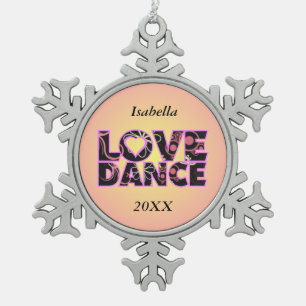 Love Dance Tin Sneeuwvlok Ornament