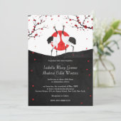 Love Dance - Wedding Invitation Kaart (Staand voorkant)
