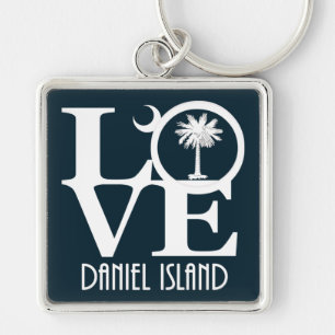 LOVE Daniel Island South Carolina Sleutelhanger