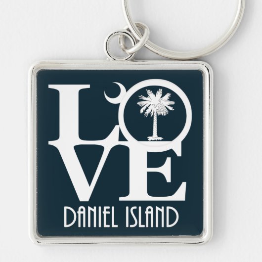 LOVE Daniel Island South Carolina Sleutelhanger (Voorkant)