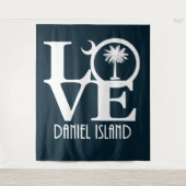 LOVE Daniel Island South Carolina Wandkleed (Voorkant)
