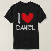 Love Daniel Name Personalized Men Guy BFF Friend T-shirt (Design voorkant)