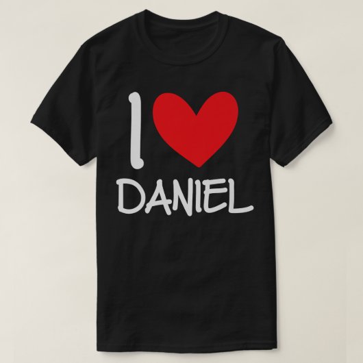 Love Daniel Name Personalized Men Guy BFF Friend T-shirt (Design voorkant)