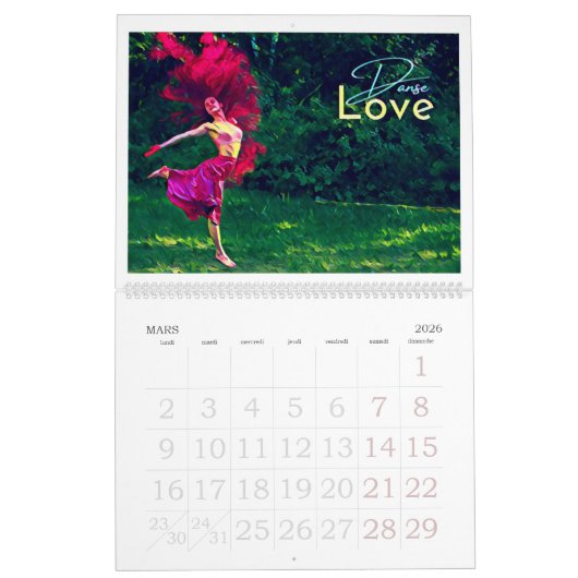 Love Danse kalender (Mar 2026)