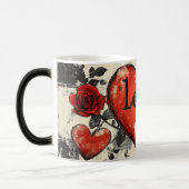 Love dark valentines day magische mok (Links)