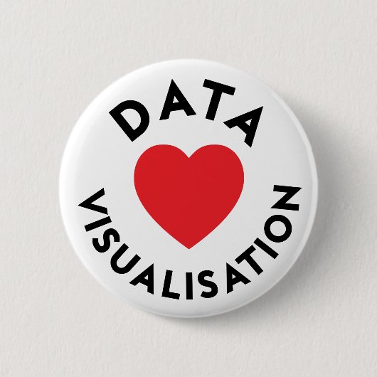 Love Data Viz Pin Ronde Button 5,7 Cm (Voorkant)