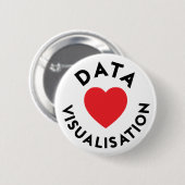 Love Data Viz Pin Ronde Button 5,7 Cm (Voorkant /achterkant)