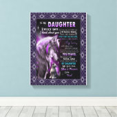 Love Daughter | Brief aan mijn dochter-liefde voor Canvas Afdruk (Insitu (Houten vloer))