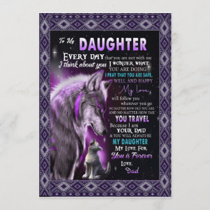 Love Daughter Brief aan mijn dochter-liefde voor Kaart