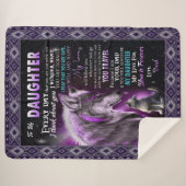 Love Daughter | Brief aan mijn dochter-liefde voor Sherpa Deken (Voorkant (horizontaal))