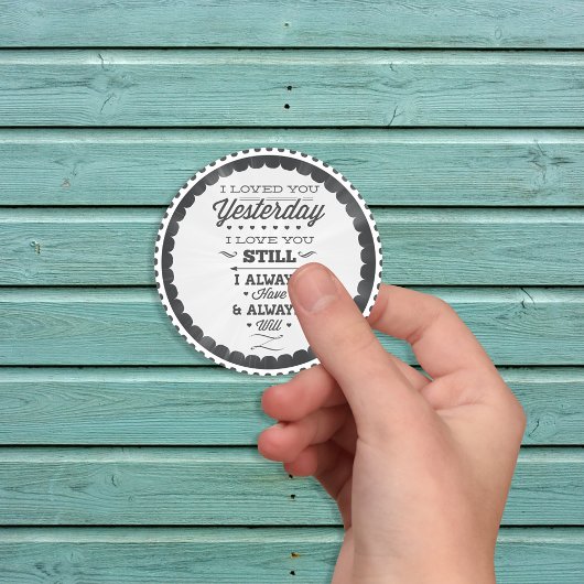 Love Day-gedichtsticker Ronde Sticker