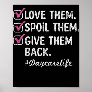 Love Daycare Provider Childcare Appreaison Poster