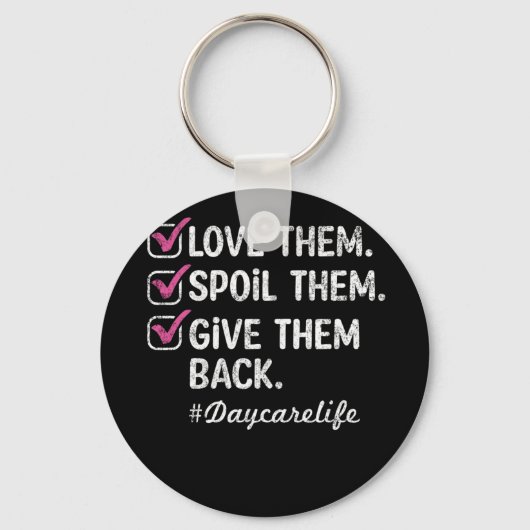 Love Daycare Provider Childcare Appreaison Sleutelhanger (Voorkant)