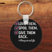 Love Daycare Provider Childcare Appreaison Sleutelhanger (Voorkant)