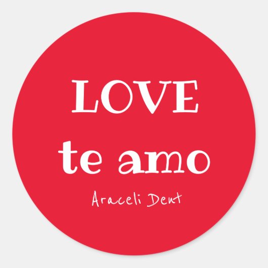 LOVE de amo Classic Ronde Stickers (Voorkant)