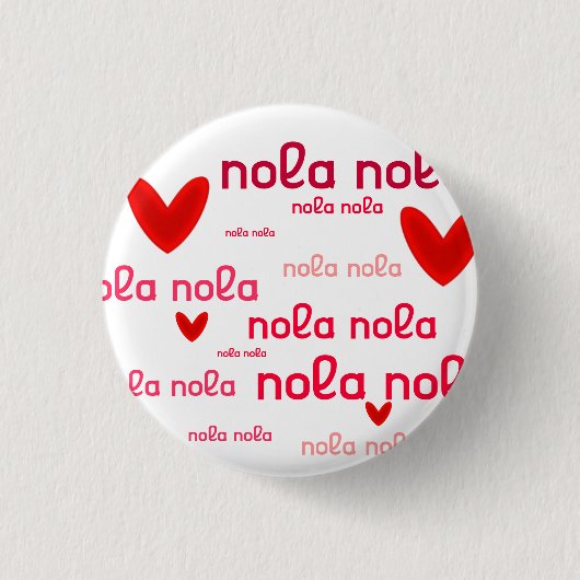 Love de lis ronde button 3,2 cm (Voorkant)