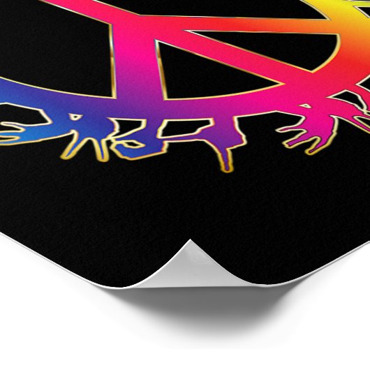 Love Deaf Peace Sign Language Hand Talking Teacher Poster (Hoek)