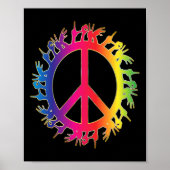 Love Deaf Peace Sign Language Hand Talking Teacher Poster (Voorkant)