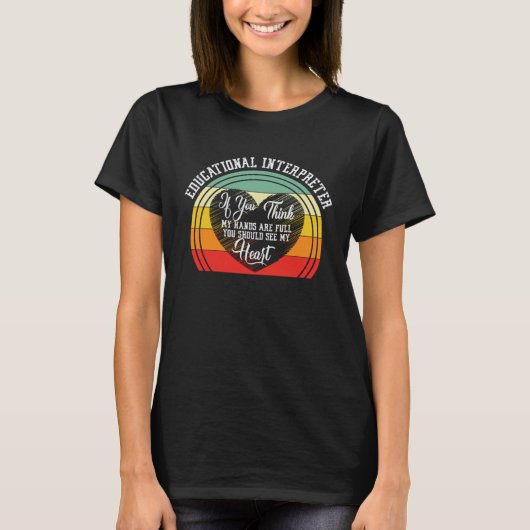 love deaf speach Sign Language Teachers Interprete T-shirt (Voorkant)