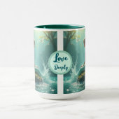 Love Deeply Mermaid Naam Valentijnsdag Mok (Midden)