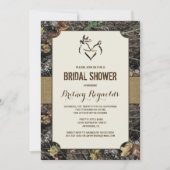 Love Deer Hunting Camo Bridal Shower Invitations Kaart (Voorkant)