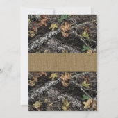 Love Deer Hunting Camo Bridal Shower Invitations Kaart (Achterkant)