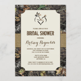 Love Deer Hunting Camo Bridal Shower Invitations Kaart