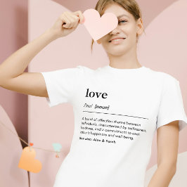Love definitie matching familie eenvoudig woordenb t-shirt