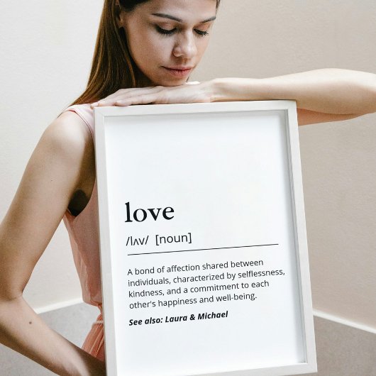 Love Definition Pas getrouwd Custom Wedding Gift Poster