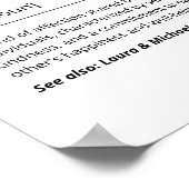 Love Definition Pas getrouwd Custom Wedding Gift Poster (Hoek)