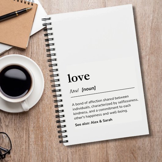Love Definition Wedding Journal modern Notitieboek