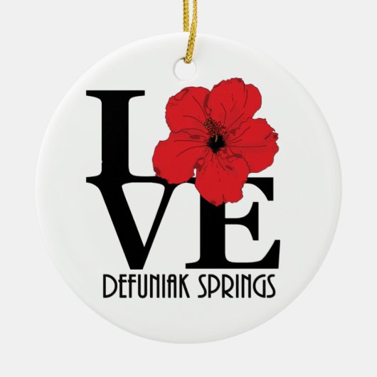 LOVE DeFuniak Springs Keramisch Ornament (Voorkant)