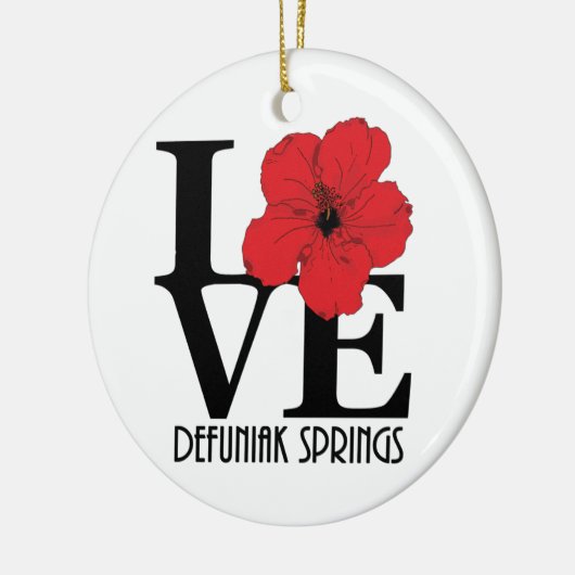 LOVE DeFuniak Springs Keramisch Ornament (Links)