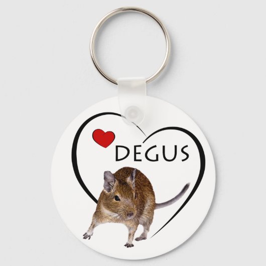 Love Degus Keyring Sleutelhanger (Voorkant)