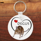 Love Degus Keyring Sleutelhanger (Voorkant)