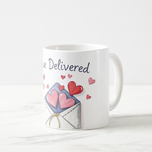 Love Delivered Mug Koffiemok (Voorkant rechts)