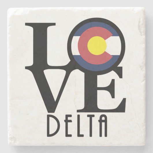 LOVE Delta Colorado Stenen Onderzetter (Voorkant)