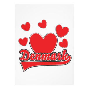 Love Denemarken vintage stijl logo Foto Afdruk