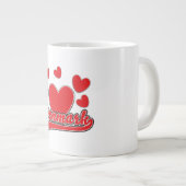 Love Denemarken vintage stijl logo Grote Koffiekop (Voorkant rechts)