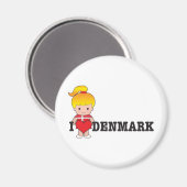 Love Denmark Magneet (Voorkant / Achterkant)
