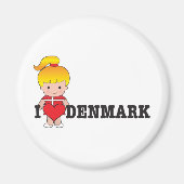 Love Denmark Magneet (Voorkant)