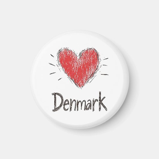 Love Denmark Magneet (Voorkant)