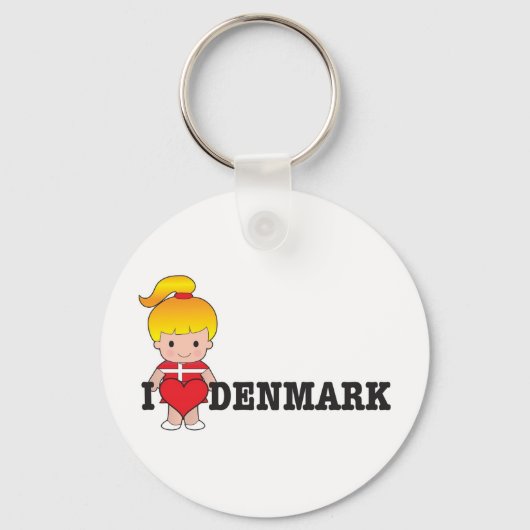 Love Denmark Sleutelhanger (Voorkant)