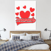Love Denmark  style logo Canvas Afdruk (Insitu (Slaapkamer))