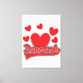 Love Denmark  style logo Canvas Afdruk (Voorkant)