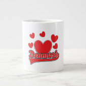 Love Denmark  style logo Grote Koffiekop (Voorkant)