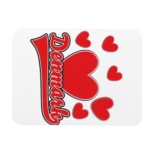 Love Denmark style logo Magneet (Horizontaal)