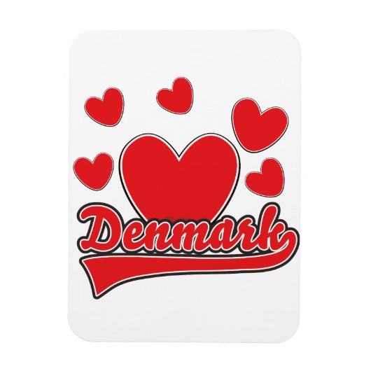 Love Denmark  style logo Magneet (Verticaal)