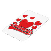 Love Denmark style logo Magneet (Linkerzijde)